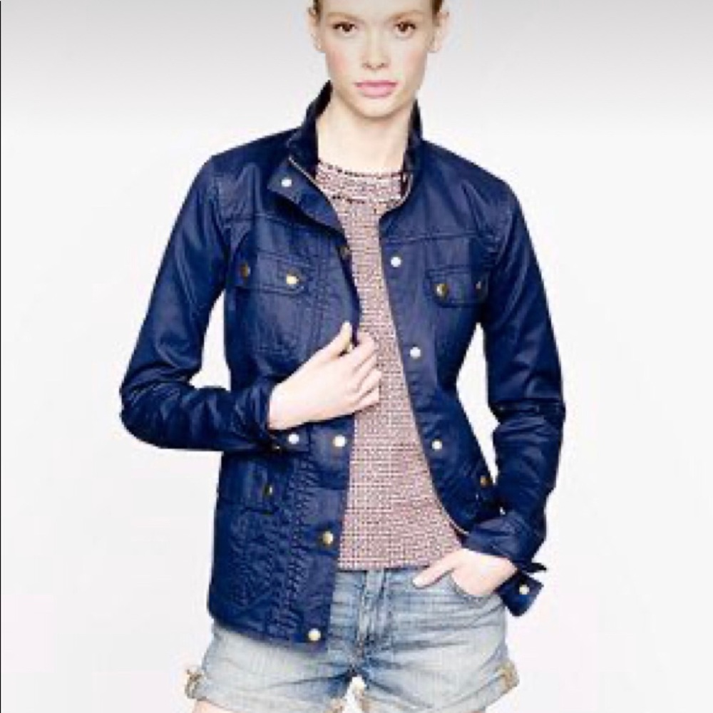 J.CREW Downtown Field Jacket Navy Blue Size XXS